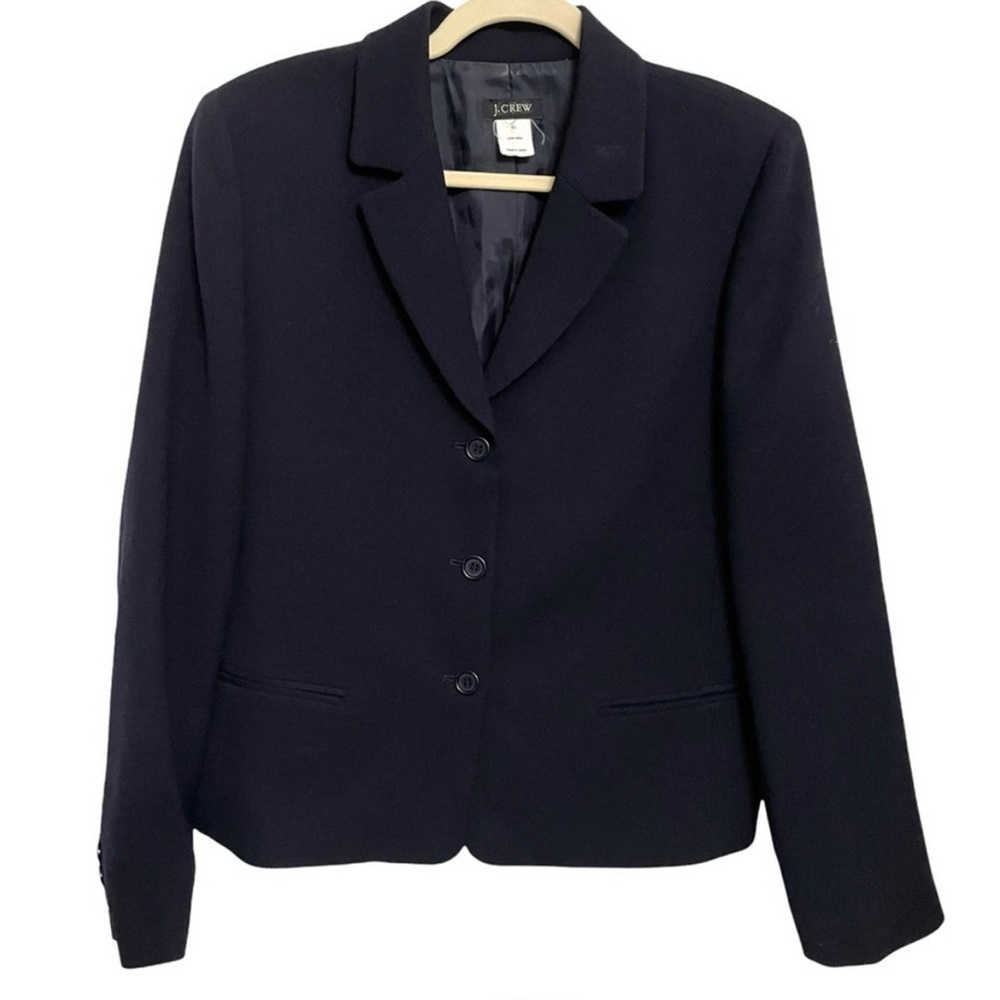 J. Crew Women’s Navy Blue Wool Blazer size 10 EUC